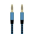 thumbnail image 3 of Naierhg Braided Wire Male to Male 3.5mm Audio Cable AUX Line Blue, 3 of 7