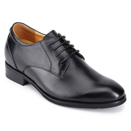 

CMR CHAMARIPA Black Elevator Dress for Men Formal Leather Oxfords Dress Shoes That Make You Taller 2.95 Inches Invisible Height Increasing Elevator Shoes