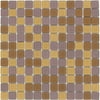 Elida Glass Glossy Mosaic in Gold/Bronce