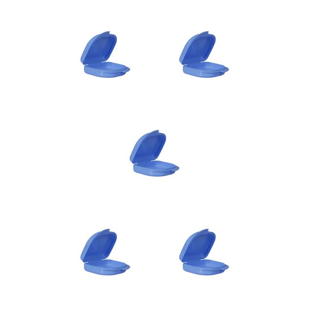 maskred 2 Pièces Boîte de Rangement de Prothèse Réutilisable Lavable Universel Remplacement Anti-Poussière Résistant à la Poussière Égouttage Accessoires Bleu 5Set