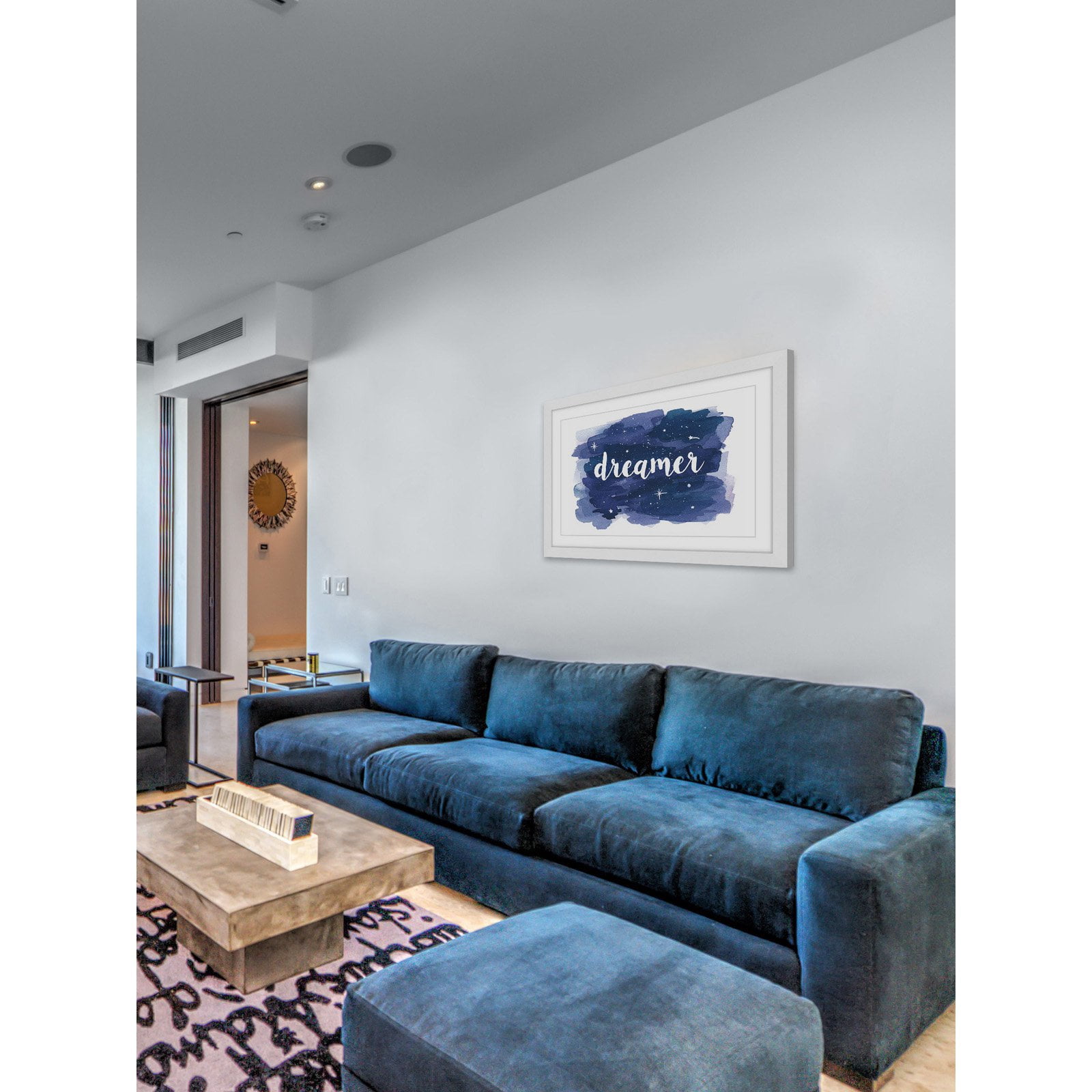 Marmont Hill "Dreamer Gala x y Wash" By Molly Rosner Framed Painting Art Print, 36.0" x 1.5"