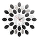 thumbnail image 1 of 1 reloj de pared con forma de limón, moderno y elegante, con espejo, para armar uno mismo (plateado), 1 of 5