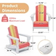 thumbnail image 5 of FUNDAZE HDPE Adirondack Outdoor Chair, Foldable & Weather-Resistant Patio Chair for Garden Lawn Deck,Red-to-Pink Gradient, 5 of 7