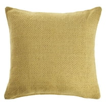 LR Home Gavin 18" x 18" Gold Solid Cotton Adult Decorative Throw Pillow Cover