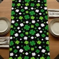 thumbnail image 5 of Table Runners 70 Inches Long Dress Scarves, St Patricks Day Farmhouse Coffee/Dining/Kitchen Table Decor, Holiday Table Runner, Spring Farmhouse Country Green Shamrock 13x70 Inch, 5 of 9