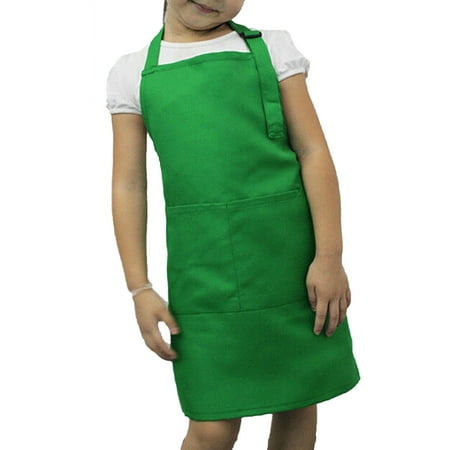 

Children Adjustable Working Apron Solid Color Waterproof Anti-oil Kitchen Bibs