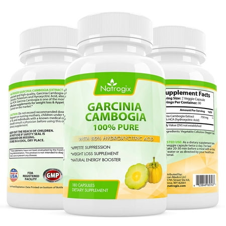 (180 capsules végétales) 100% Pure Garcinia extrait avec HCA plus élevé Potence Garcinia perte de poids rapide pilule de régime avec HCA BLAST Appétit et Fat suppléments brûleur