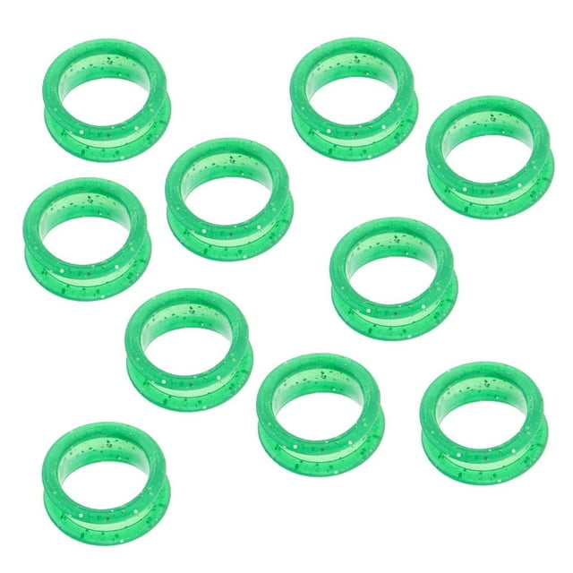 Paquete de 10 Tijeras de Peluquería Baoblaze Puños de goma Duraderas y Suaves Verde