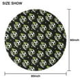 thumbnail image 6 of Black Soccer Balls with Green Elements Pattern Round Tablecloth 60"x60",Wrinkle Wipeable Table Cloth for Kitchen Dining Room Picnic Patio Party, 6 of 6