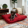 thumbnail image 3 of Happy Hounds Milo Square Tufted Pillow Dog Bed- Scarlet- Large (40 x 40 in.), 3 of 9