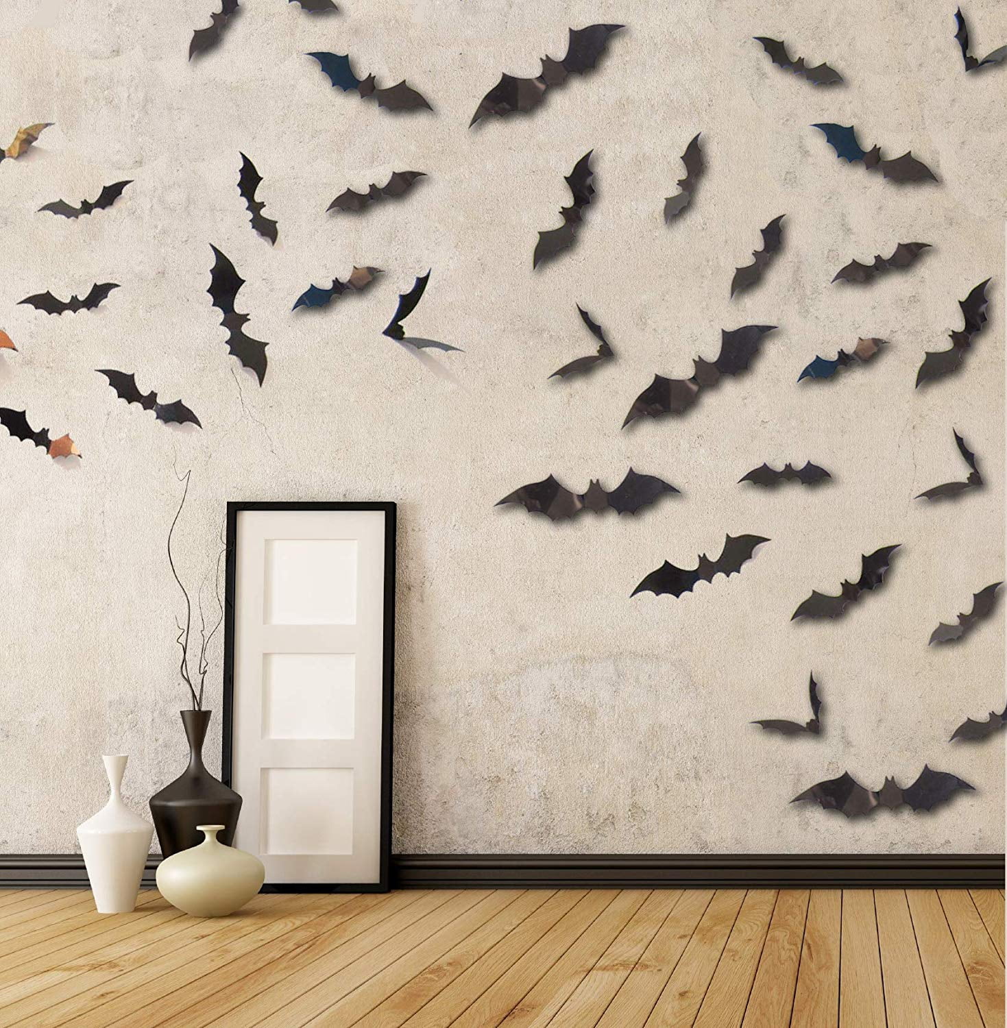 20 Halloween Scary 3D Flying Bats Wall Stickers Room Decoration Home Decor Mural 