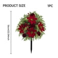 thumbnail image 2 of Cififendec Christmas Artificial Pinecone Berry Stake, 22", Christmas Evergreen Foliage Ornament Spike for Christmas Front Porch Planter Seasonal Layout Scheme, 2 of 7