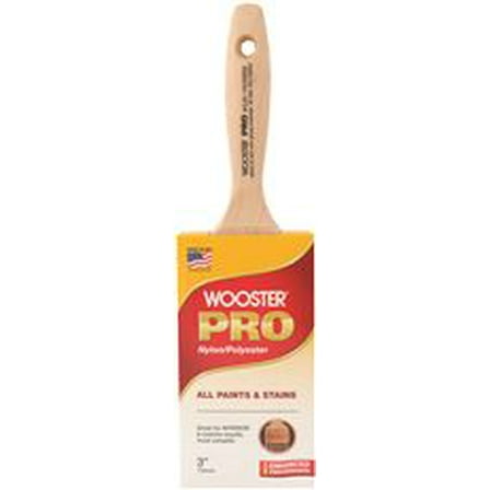 Wooster Brush H2145-3 Pro Nylon / Polyester Flat Brush, 3 In.