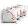 thumbnail image 5 of Ambesonne Music Throw Pillow Cover 4 Pack, Colorful Notes Butterfly, 20", Multicolor, 5 of 7