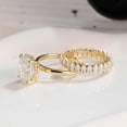 thumbnail image 5 of vylahjewellery Oval Cut Moissanite Engagement Ring Luxury Anniversary Ring Set Vermeil Yellow Gold Full Eternity Wedding Band Birthday Gifts for Her, 5 of 9