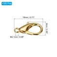 thumbnail image 2 of Uxcell 18x9mm Lobster Clasp, 100Pcs Metal Lobster Claws Clasp Connector, Light Gold, 2 of 6
