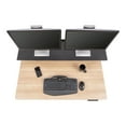 thumbnail image 3 of Stand Up Desk Store Split Top Electric Adjustable Height Standing Desk with Monitor Shelf (Black Frame/Natural Walnut Top, 48" Wide), 3 of 5