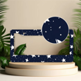 thumbnail image 2 of 1 Pcs Star Pattern License Plate Frame, License Plate Cover for Car Decorative Parts, Aluminum License Plate Bracket Holder Rust-Proof Weather-Proof for US Standard Car, 2 of 9