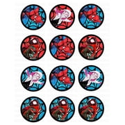 Spider Man Into the Spider-Verse Edible Cupcake Toppers (12 Images)