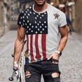 thumbnail image 2 of LUOGENLI T-shirts pour Hommes T-shirts d'Été Mode Décontractée Col Rond Impression Numérique 3D Jour de l'Indépendance t-Shirt Manches Courtes T-shirts Graphiques Pâques Blanc m, 2 of 5