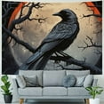 thumbnail image 4 of Fenyluxe  Raven Tapestry, Crow Tapestry Wall Hanging, Gothic Aesthetic Tapestries Wall Art Home Decor for Bedroom Living Room  40x30inch, 4 of 6