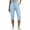 *Light Blue, variant on ClodeEU Women's Elastic Waist Cargo Capri Pants ,Casual Cropped Trousers with Pockets Dark Blue,Womens Plus XL