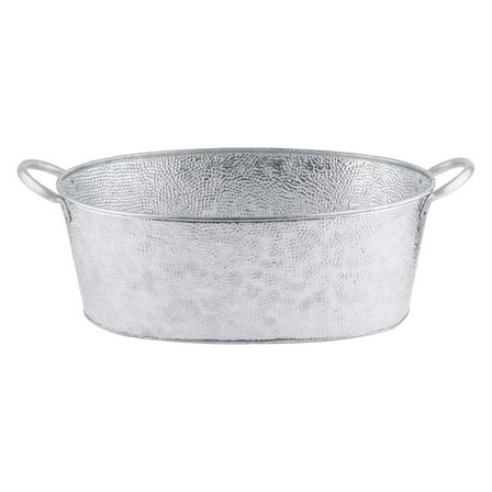 Drevy Galvanized Collection Oval Beverage Tub, 22.8 x 12.5 x 7.4-Inch
