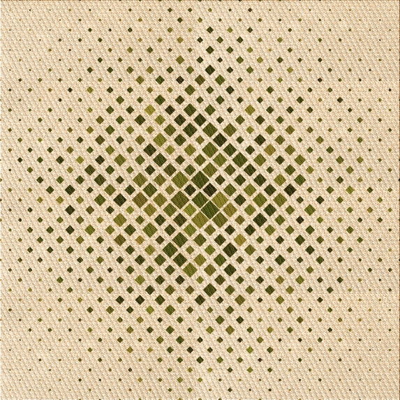 Ahgly Company Indoor Square Patterned Bronze Brown Area Rugs, 7' Square