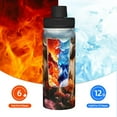 thumbnail image 5 of Yiaed Realistic Flower Cow Print Sports Insulated Kettle Bottle Reusable Stainless Steel Insulated Cup, Outdoor Portable Casual Stainless Steel Insulation Cup, 5 of 7