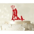 thumbnail image 1 of Couple Wedding Cake Topper Personalized Silhouette Cake Topper Color Option Available 4"-6" Inches Wide, 1 of 1