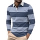 thumbnail image 2 of Blusa y camisa de manga corta con cuello vuelto Camisa casual de manga larga para hombre con cuello de manga corta estampado Top/camisa para hombre, 2 of 5