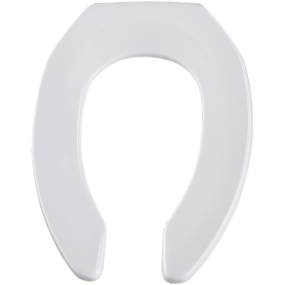 Bemis Mayfair 1955CT 000 Elongated White Commercial Open Front Toilet Seat 