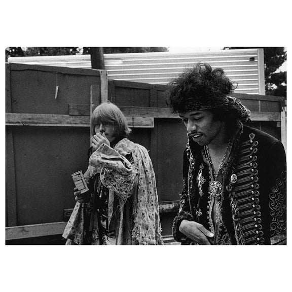 Jimi Hendrix/Brian Jones 24x36 inch Rolled Wall Poster