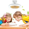 HMOONORY Ceiling Fan with Led Light E27 Switch Adjustable Modern