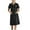 Black, variant on Casual Summer Dresses for Women, Women's Solid Color With Pockets Button Splicing Lapel Caregiver Dress Nurse Dress Work Midi Dress(Green,M)