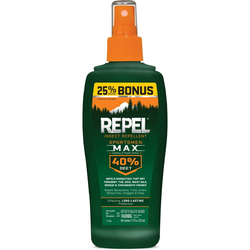 Repel Insect Repellent Sportsmen Max Formula Spray Pump 40 DEET, 7.5