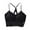 Black, variant on Timegard Womens Bras Crisscross Sheer Floral Lace Longline Bralette Beauty Back T-Shirt Bras Solid Color