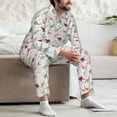 thumbnail image 7 of Fotbe Cute Dinosaur Pattern Long Sleeve Pajama Set for Men,Sleepwear Set,2-piece Loungewear Set,Soft PJs Comfy Nightwear with Pockets-X-Large, 7 of 7