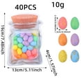 thumbnail image 2 of Tyidzon 40Pc Easter Eggs Decorative Foam Easter Eggs Ornaments for Crafts DIY Home Garden Decor, 0.6 X 1 Inch, 2 of 5