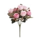 thumbnail image 1 of Ramo de rosas y peonías artificiales de seda | Decoración para bodas, fiestas y el hogar | Arreglo floral de mano para centro de mesa, 1 of 6