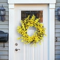 thumbnail image 3 of Darzheoy Artificial Spring Wreath, Spring Wreaths for Front Door Yellow Daisy Wreath for Indoor Outdoor Home Wedding Wall Window Decoration, 3 of 5