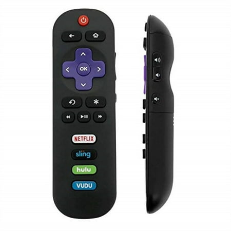iku rtv05 standard ir replacement remote for roku tv with 4 shortcut channels (ir remote, tcl roku