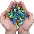 thumbnail image 1 of 110 Marble Game Glass Marbles, 0.63", Mixed Colors, 1 of 5