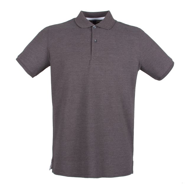 Henbury - Polo algodón pique tallaje moderno para hombre (Carbón)