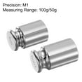 thumbnail image 3 of Uxcell 2pcs Gram Calibration Weight Set 50g 100g M1 Precision Chrome Plated Steel, 3 of 4