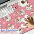 thumbnail image 2 of Long Mouse Pads for Desk,Pink Christmas Santa Pattern Desk Mats on Top Of Desks, Desk Mouse Pad Extra Large with 3mm Non-Slip Base and Stitched Edge for Gaming,Office,Work,Home 47.3x23.6in, 2 of 5