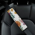 thumbnail image 4 of WYYP Flowers Car Interior Decor Soft Comfort Car Seat Belt Pads Cover Ideal for Car Interior Accessories 1Pcs, 4 of 5