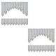 thumbnail image 2 of Inteprter 2x cortina de ventana de encaje de fibra, cortinas desmontables lavables portátiles para interior, sala de estar, balcón, cafetería, Blanco 160x60cm +160x30cm 2piezas Inteprter CBP096759, 2 of 5