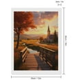 thumbnail image 2 of Diamond Art Kits for Adults, Autumn Sunset Bridge Village Scenery 5D Diamond Painting Kits for Adults Beginners, DIY Full Drill Diamond Painting, Gem Art and Crafts 12x16, 2 of 7