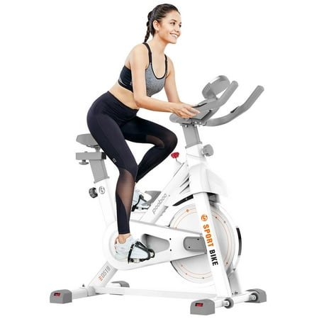 PooBoo Indoor Cycling Stationary Exercise Bike Home Cardio Training with LCD Monitor Maximum Weight 380lb